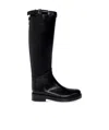 Ann Demeulemeester Buckle Detailed Round Toe Boots In Black