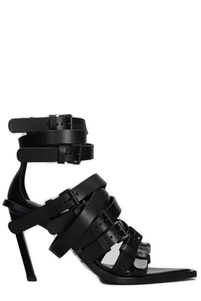 Ann Demeulemeester Buckle Detailed Sandals In Black