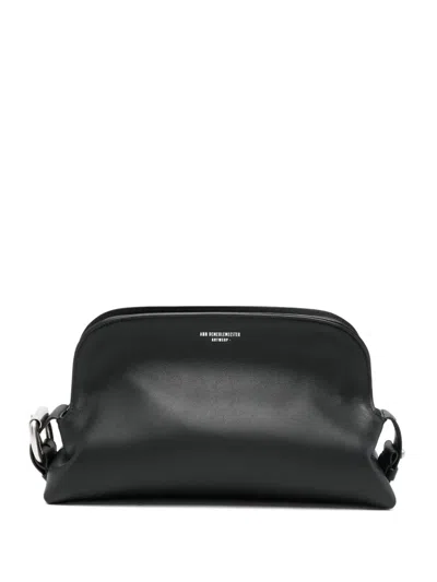 Ann Demeulemeester Buckle Leather Clutch Bag In Black