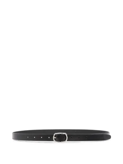 Ann Demeulemeester Buckle-fastening Leather Belt In Purple
