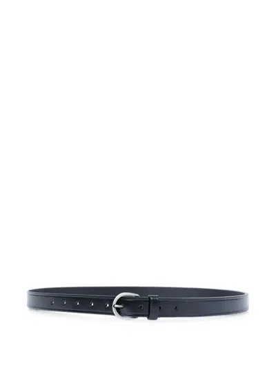 Ann Demeulemeester Buckle-fastening Leather Belt In Black