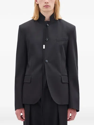 Ann Demeulemeester Button-up Blazer In Black