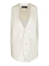 Ann Demeulemeester Button-up Gilet In Bianco