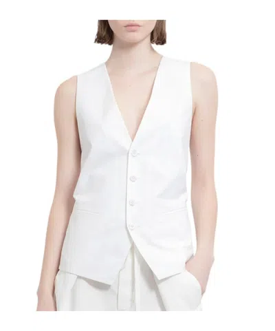 Ann Demeulemeester Button-up Gilet In White