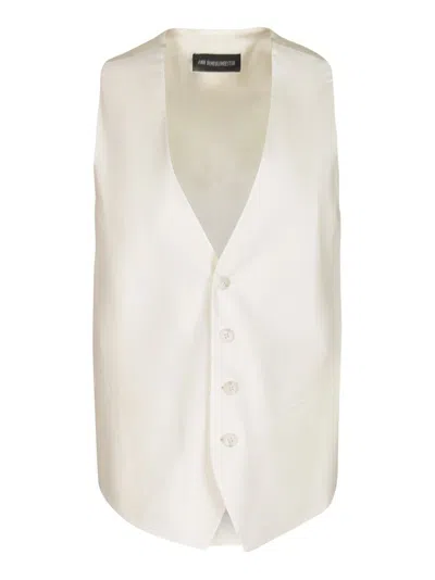 Ann Demeulemeester Button-up Gilet In White