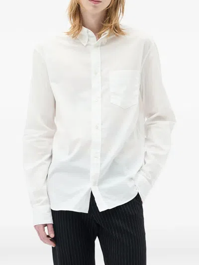 Ann Demeulemeester Button-down Cotton Shirt In White