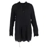 Ann Demeulemeester Buttoned Pleated Shirt In Black Cotton In Black