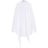 Ann Demeulemeester Adjustable-straps Poplin Shirt In White