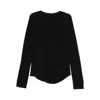 Ann Demeulemeester Button-front Long-sleeve T-shirt In Black