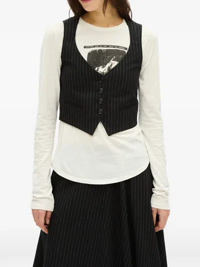 Ann Demeulemeester Button-front Waistcoat In Black
