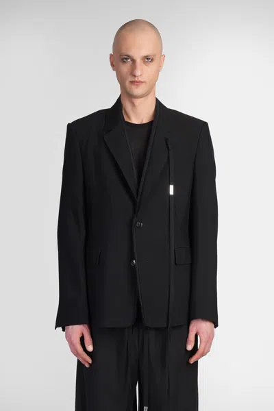 ANN DEMEULEMEESTER CADBY BLAZER IN BLACK COTTON