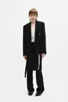 Ann Demeulemeester Cadby Frayed Tailored Blazer In Multicolor