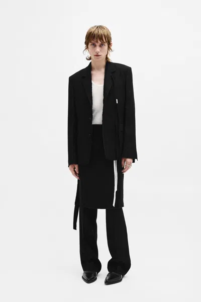 Ann Demeulemeester Cadby Frayed Tailored Blazer In Multicolor