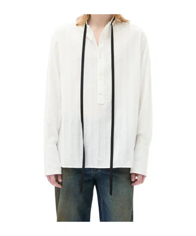 Ann Demeulemeester Camicia Monogramma Wessel In White