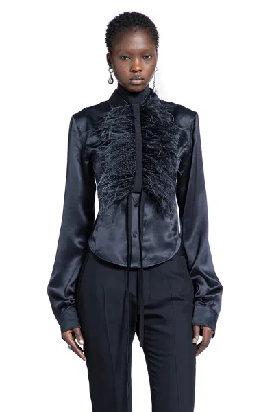 Ann Demeulemeester Camicia Western Drika In Blue