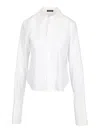 Ann Demeulemeester Kareena Shirt Fitted Cufflinks Popeline In White