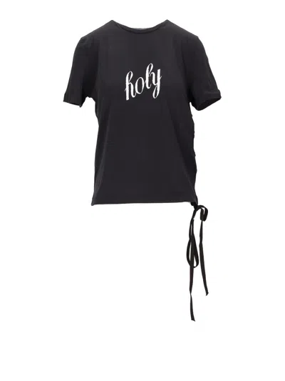 Ann Demeulemeester Fanie Printed T-shirt In Black