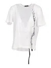 Ann Demeulemeester White Fanie Standard Fit T-shirt In White
