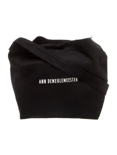 Pre-owned Ann Demeulemeester Canvas Messenger Bag W/ Tags In Black