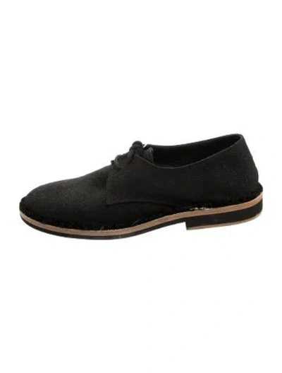 Pre-owned Ann Demeulemeester Canvas Oxfords In Black