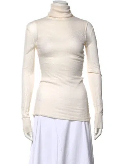 Pre-owned Ann Demeulemeester Cashmere Turtleneck Sweater In Neutral