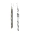 Ann Demeulemeester Chain Rectangle-plaque Earrings In Metallic