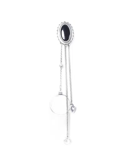 Ann Demeulemeester Chain-link Heart-motif Brooch In Multi