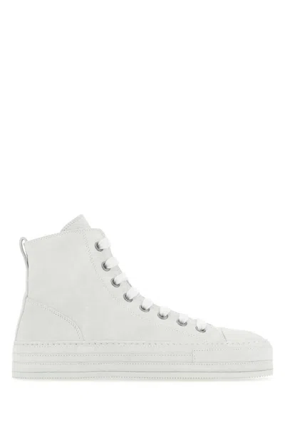 ANN DEMEULEMEESTER CHALK SUEDE SNEAKERS