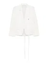 Ann Demeulemeester Susa Blazer In White Viscose In White