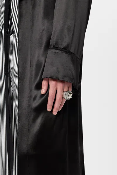 Ann Demeulemeester Char Wide Ring With Spheres In Black