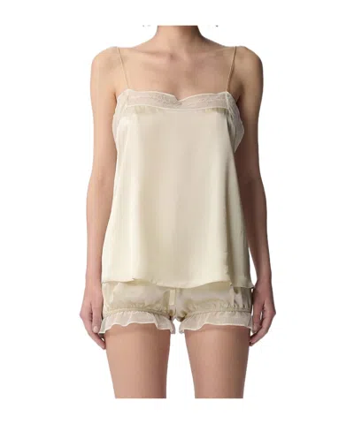 Ann Demeulemeester Charlotta Suspender Pajamas In Nude