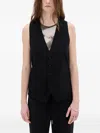 Ann Demeulemeester Charlotte Button-fastening Waistcoat In Black