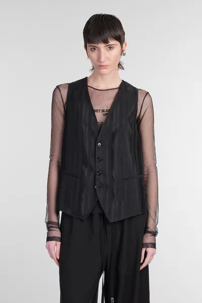 Ann Demeulemeester Charlotte Vest In Black Viscose