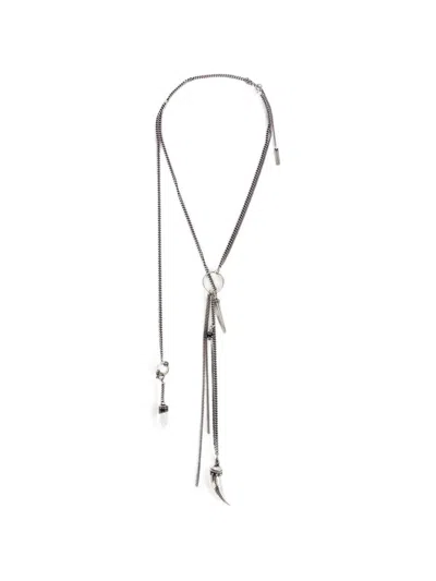 Ann Demeulemeester Charm-detail Necklace In Metallic