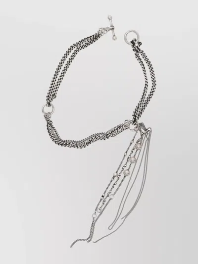 ANN DEMEULEMEESTER CHOKER WITH CHAINS AND PEARLS