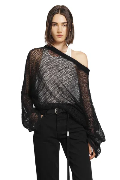 Ann Demeulemeester Christabel Drop Shoulder Sweater In Black