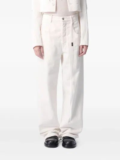 Ann Demeulemeester Claire Five-pocket Jeans In White