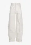 Ann Demeulemeester Claire Wide-leg Jeans In White