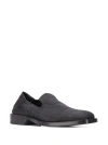 Ann Demeulemeester Classic Closed Black Leather Loafers With Minimalistic Silhouette In Black