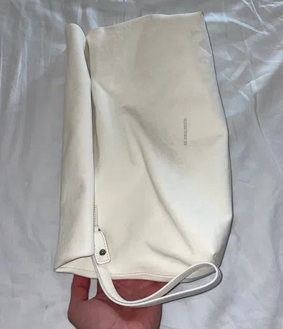 Pre-owned Ann Demeulemeester Clutch / Calfskin Rrp 1200$ In White