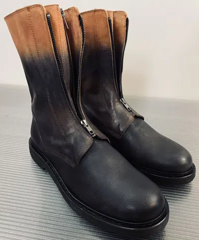 Pre-owned Ann Demeulemeester Cognac/black Degrade Dayzero Boots 44 New In Multi