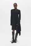 Ann Demeulemeester Cordule Lace-up Serafino Dress In Black