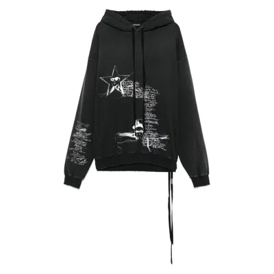 Ann Demeulemeester Cotton Sweatshirts In Black