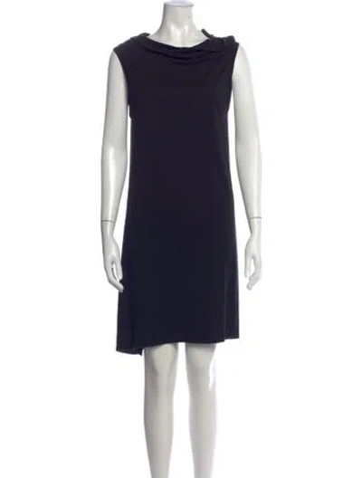 Pre-owned Ann Demeulemeester Cowl Neck Knee-length Dress In Black
