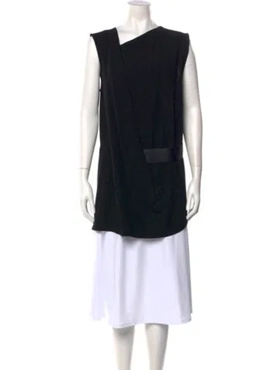 Pre-owned Ann Demeulemeester Cowl Neck Sleeveless Tunic In Black