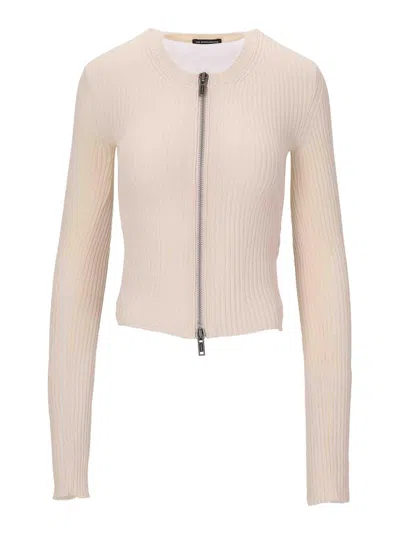 ANN DEMEULEMEESTER TERNA WOOL ZIPPED CARDIGAN