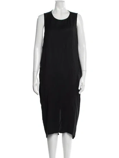 Pre-owned Ann Demeulemeester Crew Neck Knee-length Dress In Black