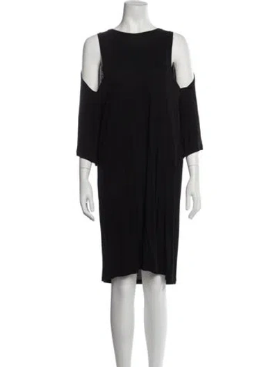 Pre-owned Ann Demeulemeester Crew Neck Knee-length Dress In Black