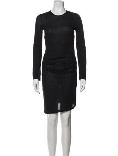 Pre-owned Ann Demeulemeester Crew Neck Knee-length Dress In Blue