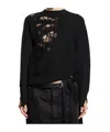 Ann Demeulemeester Ith Drawstrings Merino Wool Knit In Black